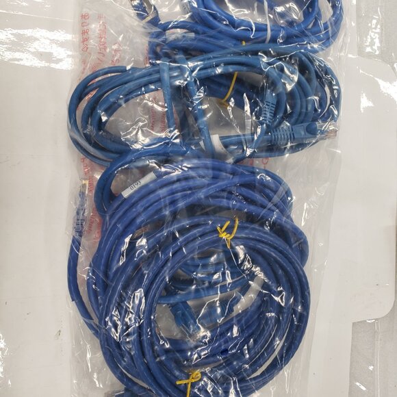 LOT OF 6 BLUE Ethernet Internet Cables Random Assortment Various Lengths - Picture 8 of 8